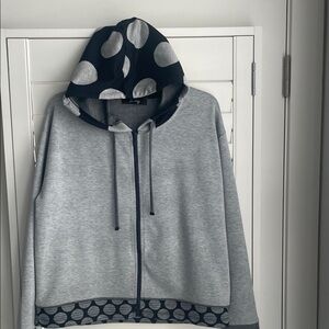 Sassy women's Gray & Black Polka Dot Hoodie